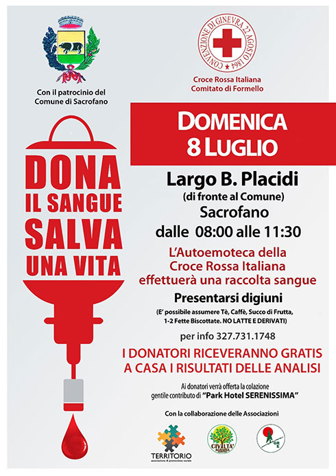campagna per la donazione di sangue Sacrofano